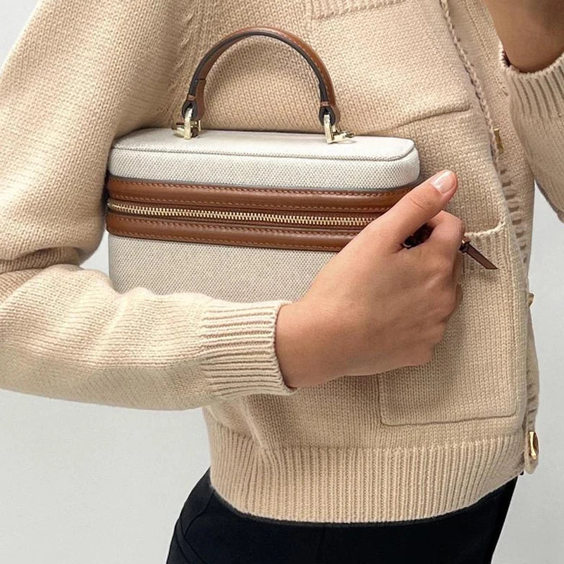 Fernanda Canvas Box Crossbody Bag